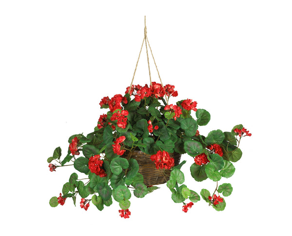 spider plant and geraniums Artificial Spider Plant